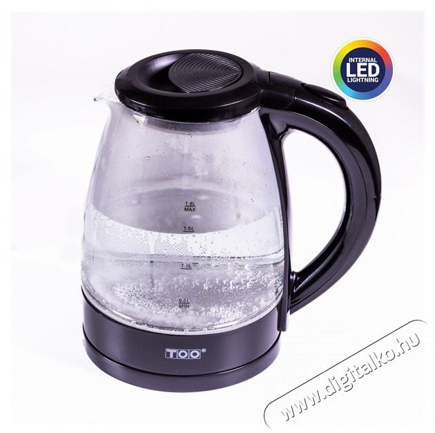 Too KE-800 1,8L-es fekete &uuml;veg v&iacute;zforral&oacute; Konyhai term&eacute;kek - V&iacute;zforral&oacute; / teafőző - 502151