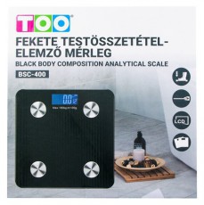 Too BSC-400 Fekete test&ouml;sszet&eacute;tel-elemző m&eacute;rleg Sz&eacute;ps&eacute;g&aacute;pol&aacute;s / Eg&eacute;szs&eacute;g - M&eacute;rleg - Szem&eacute;ly m&eacute;rleg - 508612