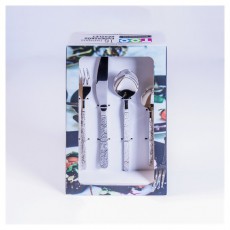 Too KT-478 Stone 16 db-os ezüst evőeszköz készlet Konyhai termékek - Étkészlet - Evőeszköz készlet - 507933