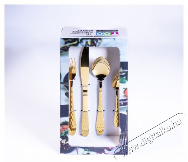 Too KT-479 G Honey arany 16 db-os evőeszk&ouml;z k&eacute;szlet Konyhai term&eacute;kek - &Eacute;tk&eacute;szlet - Evőeszk&ouml;z k&eacute;szlet - 507939
