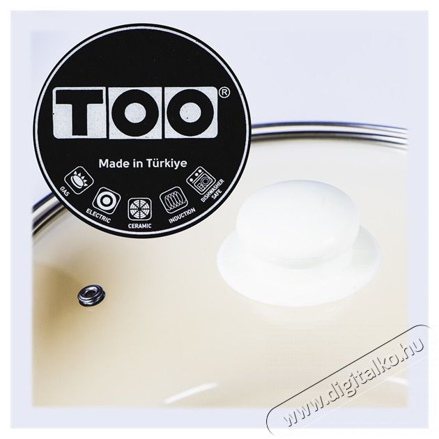 Too LINE ROSE 2,9 literes, 20cm &aacute;tm&eacute;rő, 10cm magass&aacute;g&uacute; l&aacute;bas (faz&eacute;k) &uuml;veg fedővel Konyhai term&eacute;kek - Konyhai eszk&ouml;z - &Eacute;telfog&oacute; - 508571