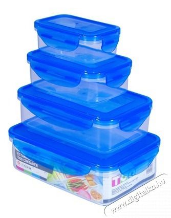 Too KT-074 4db-os szett 250+500+900+1500ml-es t&eacute;glalap alak&uacute; &eacute;telt&aacute;rol&oacute; doboz szett Konyhai term&eacute;kek - Ed&eacute;ny - &Eacute;telt&aacute;rol&oacute; - 508842