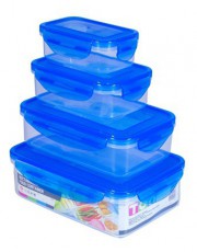 Too KT-074 4db-os szett 250+500+900+1500ml-es t&eacute;glalap alak&uacute; &eacute;telt&aacute;rol&oacute; doboz szett Konyhai term&eacute;kek - Ed&eacute;ny - &Eacute;telt&aacute;rol&oacute; - 508842