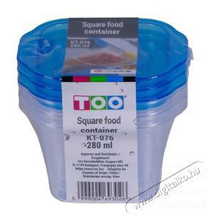 Too KT-076 3db-os 280ml-es n&eacute;gyzet alak&uacute; &eacute;telt&aacute;rol&oacute; doboz szett Konyhai term&eacute;kek - Ed&eacute;ny - &Eacute;telt&aacute;rol&oacute; - 508844