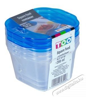 Too KT-076 3db-os 280ml-es n&eacute;gyzet alak&uacute; &eacute;telt&aacute;rol&oacute; doboz szett Konyhai term&eacute;kek - Ed&eacute;ny - &Eacute;telt&aacute;rol&oacute; - 508844