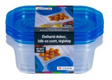 Too KT-077 3db-os 500ml-es t&eacute;glalap alak&uacute; &eacute;telt&aacute;rol&oacute; doboz szett Konyhai term&eacute;kek - Ed&eacute;ny - &Eacute;telt&aacute;rol&oacute; - 508845