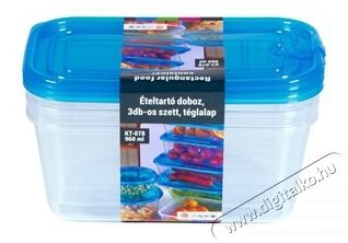 Too KT-078 3db-os 960ml-es t&eacute;glalap alak&uacute; &eacute;telt&aacute;rol&oacute; doboz szett Konyhai term&eacute;kek - Ed&eacute;ny - &Eacute;telt&aacute;rol&oacute; - 508846