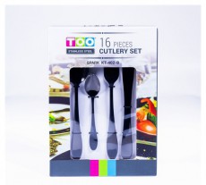 Too KT-402 B Spark 16 db-os fekete evőeszk&ouml;z k&eacute;szlet Konyhai term&eacute;kek - &Eacute;tk&eacute;szlet - Evőeszk&ouml;z k&eacute;szlet - 508737