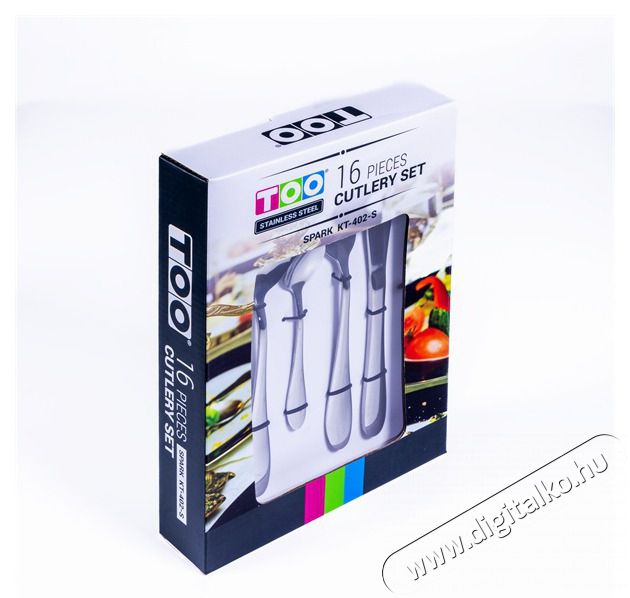 Too KT-402 S Spark 16 db-os ez&uuml;st evőeszk&ouml;z k&eacute;szlet Konyhai term&eacute;kek - &Eacute;tk&eacute;szlet - Evőeszk&ouml;z k&eacute;szlet - 508747