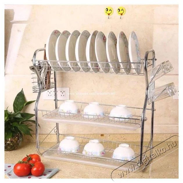 Too KT-583 H&aacute;romszintes MAXI f&eacute;m konyhai ed&eacute;nysz&aacute;r&iacute;t&oacute; 24,5x44x56cm Konyhai term&eacute;kek - Konyhai kisg&eacute;p kieg&eacute;sz&iacute;tő - Egy&eacute;b kisg&eacute;p kieg&eacute;sz&iacute;tő - 507902