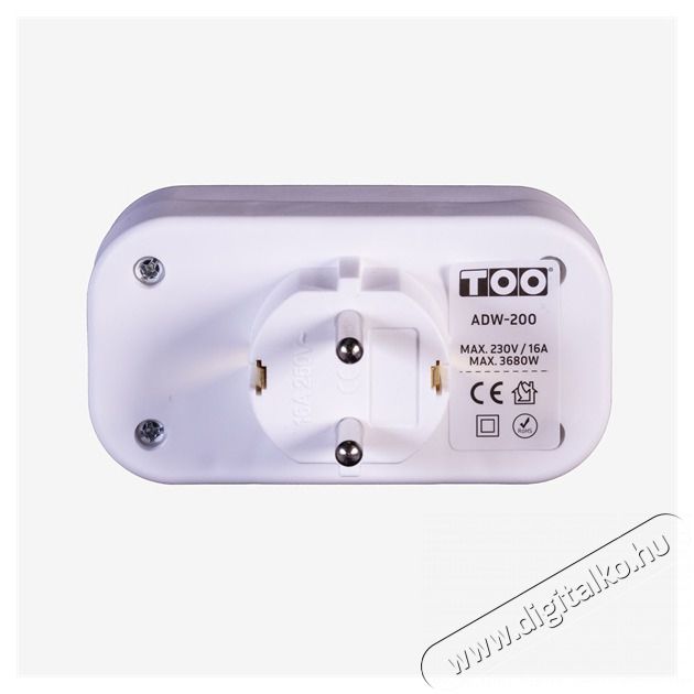 Too ADW-200 2 aljzat feh&eacute;r fali h&aacute;l&oacute;zati adapter Akkuk &eacute;s t&ouml;ltők - Li-ion akkumul&aacute;tor &eacute;s t&ouml;ltő (gy&aacute;ri) - T&ouml;ltő / h&aacute;l&oacute;zati adapter - 514877