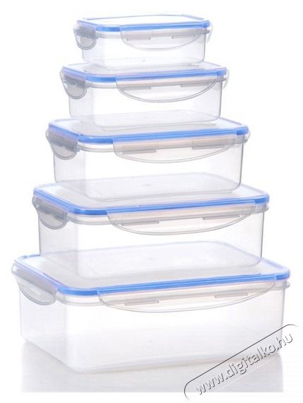 Too KT-140 5 db-os t&eacute;glalap &eacute;telt&aacute;rol&oacute; doboz szett 240ml+500ml+1.000ml+1.500ml+2.500ml Konyhai term&eacute;kek - Ed&eacute;ny - &Eacute;telt&aacute;rol&oacute; - 515909