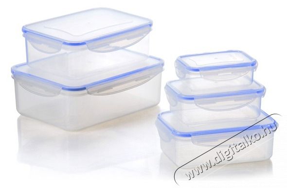 Too KT-140 5 db-os t&eacute;glalap &eacute;telt&aacute;rol&oacute; doboz szett 240ml+500ml+1.000ml+1.500ml+2.500ml Konyhai term&eacute;kek - Ed&eacute;ny - &Eacute;telt&aacute;rol&oacute; - 515909