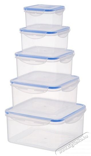 Too KT-141 5 db-os n&eacute;gyzet &eacute;telt&aacute;rol&oacute; doboz szett 400ml+700ml+1.200ml+2.000ml+3.000ml Konyhai term&eacute;kek - Ed&eacute;ny - &Eacute;telt&aacute;rol&oacute; - 515910