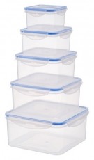 Too KT-141 5 db-os n&eacute;gyzet &eacute;telt&aacute;rol&oacute; doboz szett 400ml+700ml+1.200ml+2.000ml+3.000ml Konyhai term&eacute;kek - Ed&eacute;ny - &Eacute;telt&aacute;rol&oacute; - 515910