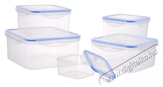 Too KT-141 5 db-os n&eacute;gyzet &eacute;telt&aacute;rol&oacute; doboz szett 400ml+700ml+1.200ml+2.000ml+3.000ml Konyhai term&eacute;kek - Ed&eacute;ny - &Eacute;telt&aacute;rol&oacute; - 515910