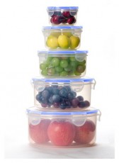 Too KT-142 5 db-os kerek &eacute;telt&aacute;rol&oacute; doboz szett 400ml+800ml+1.500ml+2.300ml+3.600ml Konyhai term&eacute;kek - Ed&eacute;ny - &Eacute;telt&aacute;rol&oacute; - 515911