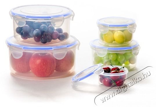 Too KT-142 5 db-os kerek &eacute;telt&aacute;rol&oacute; doboz szett 400ml+800ml+1.500ml+2.300ml+3.600ml Konyhai term&eacute;kek - Ed&eacute;ny - &Eacute;telt&aacute;rol&oacute; - 515911