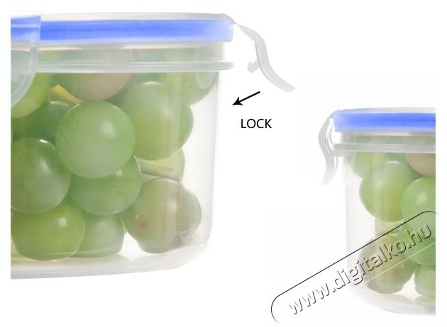 Too KT-142 5 db-os kerek &eacute;telt&aacute;rol&oacute; doboz szett 400ml+800ml+1.500ml+2.300ml+3.600ml Konyhai term&eacute;kek - Ed&eacute;ny - &Eacute;telt&aacute;rol&oacute; - 515911