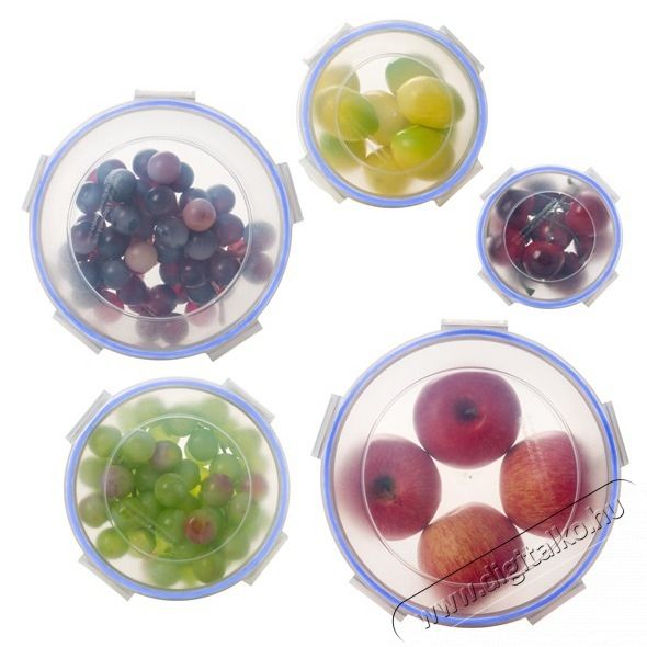 Too KT-142 5 db-os kerek &eacute;telt&aacute;rol&oacute; doboz szett 400ml+800ml+1.500ml+2.300ml+3.600ml Konyhai term&eacute;kek - Ed&eacute;ny - &Eacute;telt&aacute;rol&oacute; - 515911