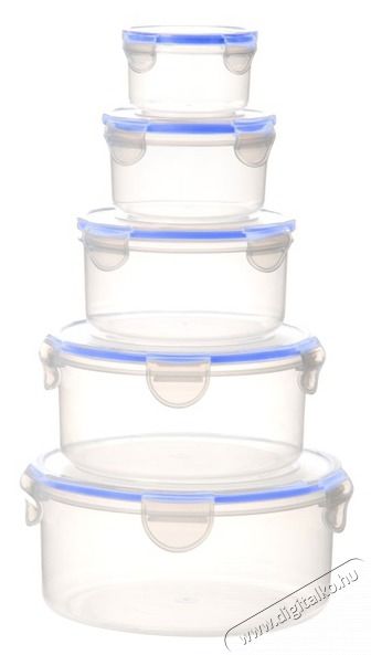 Too KT-142 5 db-os kerek &eacute;telt&aacute;rol&oacute; doboz szett 400ml+800ml+1.500ml+2.300ml+3.600ml Konyhai term&eacute;kek - Ed&eacute;ny - &Eacute;telt&aacute;rol&oacute; - 515911