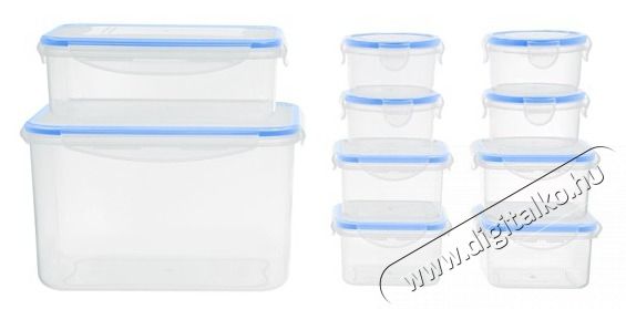 Too KT-143 10 db-os &eacute;telt&aacute;rol&oacute; doboz szett, 2x180ml+2x400ml+2x500ml+3x1.200ml+2.000ml Konyhai term&eacute;kek - Ed&eacute;ny - &Eacute;telt&aacute;rol&oacute; - 515912