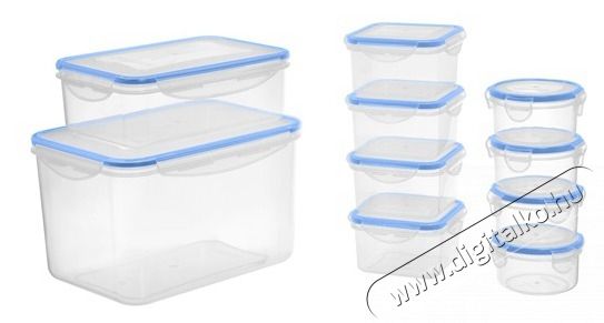 Too KT-143 10 db-os &eacute;telt&aacute;rol&oacute; doboz szett, 2x180ml+2x400ml+2x500ml+3x1.200ml+2.000ml Konyhai term&eacute;kek - Ed&eacute;ny - &Eacute;telt&aacute;rol&oacute; - 515912