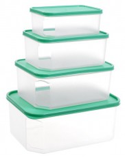 Too KT-144 4 db-os t&eacute;glalap &eacute;telt&aacute;rol&oacute; doboz szett 800ml+1.800ml+2.800ml+4.800ml Konyhai term&eacute;kek - Ed&eacute;ny - &Eacute;telt&aacute;rol&oacute; - 515913