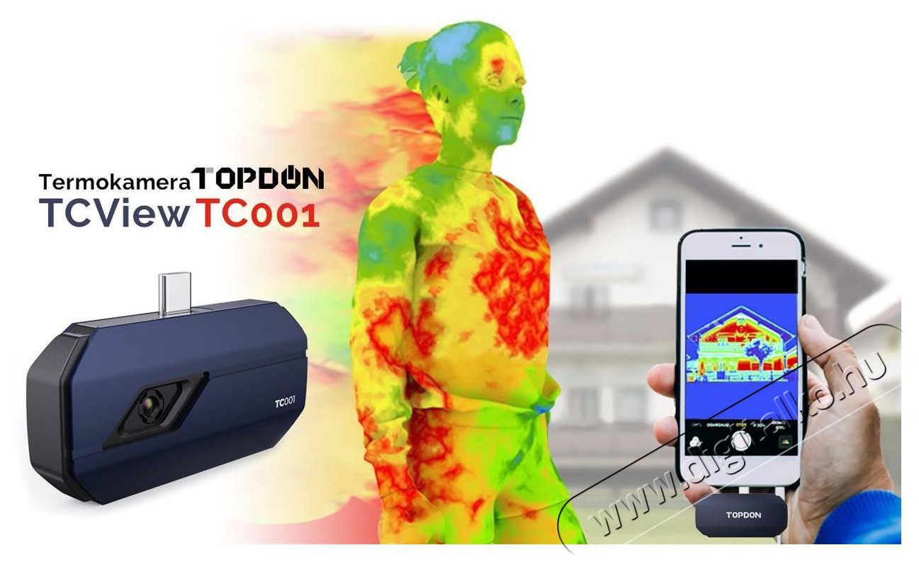 TOPDON TCView TC001 hőkamera F&eacute;nyk&eacute;pezőg&eacute;p / kamera - Megfigyelő / IP kamera - 529098