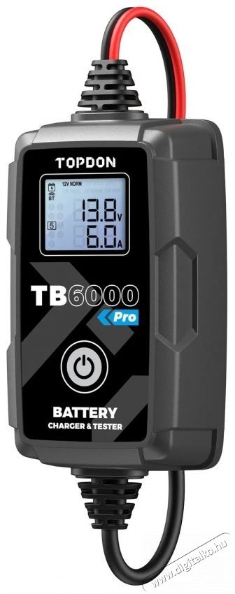 TOPDON TB6000Pro aut&oacute; akkuml&aacute;tor t&ouml;ltő Aut&oacute;hifi / Aut&oacute; felszerel&eacute;s - Aut&oacute;s / aut&oacute;hifi kieg&eacute;sz&iacute;tő - Aut&oacute; akkumul&aacute;tor t&ouml;ltő - 532349