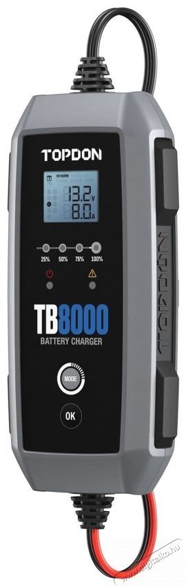 TOPDON TB8000 aut&oacute; akkuml&aacute;tor t&ouml;ltő Aut&oacute;hifi / Aut&oacute; felszerel&eacute;s - Aut&oacute;s / aut&oacute;hifi kieg&eacute;sz&iacute;tő - Aut&oacute; akkumul&aacute;tor t&ouml;ltő - 532348