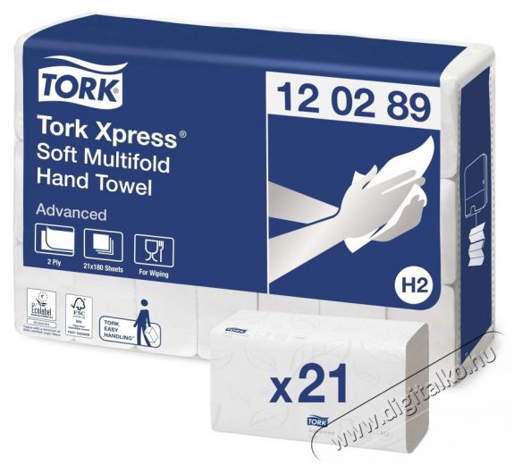 TORK Xpress 21 db-os H2 advan.feh&eacute;r soft multifold k&eacute;zt&ouml;rlő H&aacute;ztart&aacute;s / Otthon / K&uuml;lt&eacute;r - F&uuml;rdőszoba / wc - Kieg&eacute;sz&iacute;tő - 387812