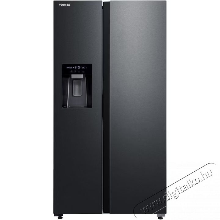 Toshiba GR-RS755WI-PMJ(05) Side by side hűtőszekr&eacute;ny, 568 l, No Frost, E energiaoszt&aacute;ly, j&eacute;gk&eacute;sz&iacute;tő 3 az 1-ben, Wifi, Inox/Fekete Konyhai term&eacute;kek - Hűtő, fagyaszt&oacute; (szabadon&aacute;ll&oacute;) - Amerikai t&iacute;pus&uacute; Side By Side hűtő - 535811