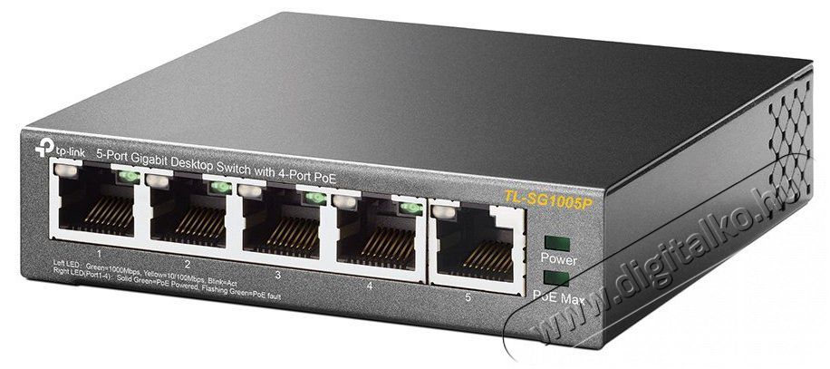 TP-LINK TL-SG1005P 5x GbE LAN Switch 4xPoE nem menedzselhető asztali switch Iroda &eacute;s sz&aacute;m&iacute;t&aacute;stechnika - H&aacute;l&oacute;zat - Switch - 368520