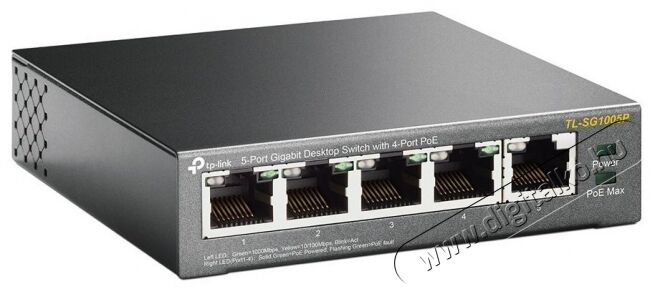 TP-LINK TL-SG1005P 5x GbE LAN Switch 4xPoE nem menedzselhető asztali switch Iroda &eacute;s sz&aacute;m&iacute;t&aacute;stechnika - H&aacute;l&oacute;zat - Switch - 368520