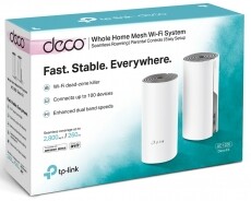 TP-LINK DECO E4 AC1200 Dual Band 802.11ac vezet&eacute;k n&eacute;lk&uuml;li router rendszer (2db-os) Iroda &eacute;s sz&aacute;m&iacute;t&aacute;stechnika - H&aacute;l&oacute;zat - Router - 368522