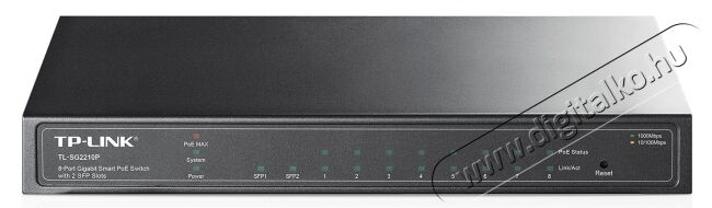 TP-LINK TL-SG2210P 8xGbE PoE LAN 2xGbE SFP port asztali smart menedzselhető PoE switch Iroda &eacute;s sz&aacute;m&iacute;t&aacute;stechnika - H&aacute;l&oacute;zat - Switch - 368511