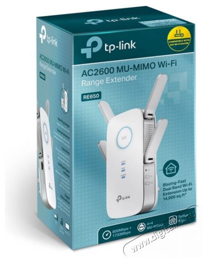 TP-LINK RE650 AC2600 Dual-Band MU-MIMO Vezet&eacute;k n&eacute;lk&uuml;li Range Extender Iroda &eacute;s sz&aacute;m&iacute;t&aacute;stechnika - H&aacute;l&oacute;zat - Lefedetts&eacute;gn&ouml;velő / jeltov&aacute;bb&iacute;t&oacute; - 379941