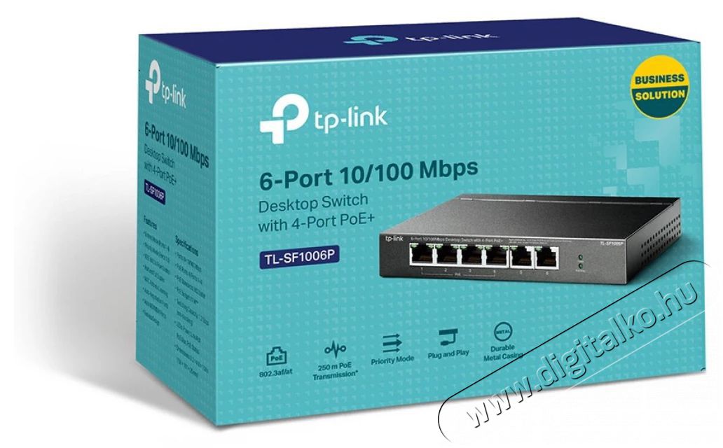 TP-LINK TL-SF1006P 6x10/100Mbps FE LAN port 4xPoE+ nem menedzselhető asztali switch Iroda &eacute;s sz&aacute;m&iacute;t&aacute;stechnika - H&aacute;l&oacute;zat - Switch - 379944