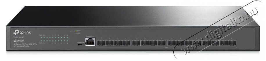 TP-LINK TL-SX3016F JetStream 16x10GbE SFP+ port L2+ menedzselhető switch Iroda &eacute;s sz&aacute;m&iacute;t&aacute;stechnika - H&aacute;l&oacute;zat - Switch - 387052