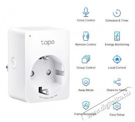 TP-LINK TAPO P110 Okoskonnektor fogyaszt&aacute;sm&eacute;rővel H&aacute;ztart&aacute;s / Otthon / K&uuml;lt&eacute;r - Vil&aacute;g&iacute;t&aacute;s / elektromoss&aacute;g - H&aacute;l&oacute;zati eloszt&oacute; / hosszabb&iacute;t&oacute; / adapter - 392927