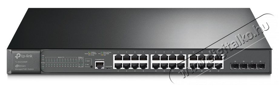 TP-LINK TL-SG3428MP JetStream 24xGbE PoE+ LAN 4xGbE SFP port L2+ menedzselhető PoE switch Iroda &eacute;s sz&aacute;m&iacute;t&aacute;stechnika - H&aacute;l&oacute;zat - Switch - 387839