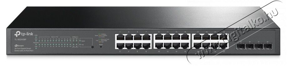 TP-LINK TL-SG2428P JetStream 24xGbE PoE+ LAN 4xGbE SFP port smart menedzselhető PoE+ switch Iroda &eacute;s sz&aacute;m&iacute;t&aacute;stechnika - H&aacute;l&oacute;zat - Switch - 420980