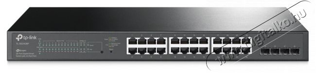 TP-LINK TL-SG2428P JetStream 24xGbE PoE+ LAN 4xGbE SFP port smart menedzselhető PoE+ switch Iroda &eacute;s sz&aacute;m&iacute;t&aacute;stechnika - H&aacute;l&oacute;zat - Switch - 420980