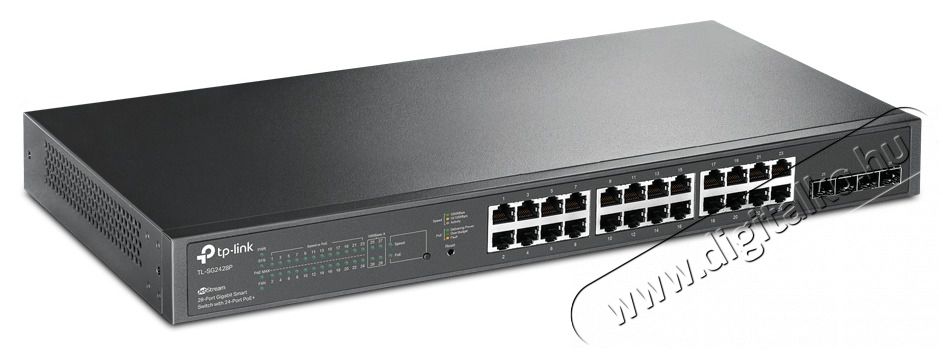 TP-LINK TL-SG2428P JetStream 24xGbE PoE+ LAN 4xGbE SFP port smart menedzselhető PoE+ switch Iroda &eacute;s sz&aacute;m&iacute;t&aacute;stechnika - H&aacute;l&oacute;zat - Switch - 420980
