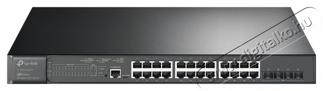 TP-LINK TL-SG3428XMP JetStream 24xGbE PoE+ LAN 4x10GbE SFP+ port L2+ menedzselhető PoE+ switch Iroda &eacute;s sz&aacute;m&iacute;t&aacute;stechnika - H&aacute;l&oacute;zat - Switch - 420959
