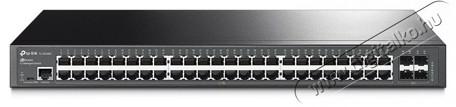 TP-LINK TL-SG3452 JetStream 48xGbE LAN 4xGbE SFP port L2+ menedzselhető switch Iroda &eacute;s sz&aacute;m&iacute;t&aacute;stechnika - H&aacute;l&oacute;zat - Switch - 420960