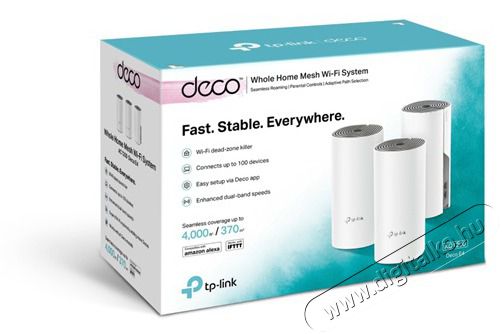 TP-LINK DECO E4 AC1200 Whole-home Mesh Dual Band 802.11ac vezet&eacute;k n&eacute;lk&uuml;li rendszer (3db-os) Iroda &eacute;s sz&aacute;m&iacute;t&aacute;stechnika - Egy&eacute;b sz&aacute;m&iacute;t&aacute;stechnikai term&eacute;k - 428334
