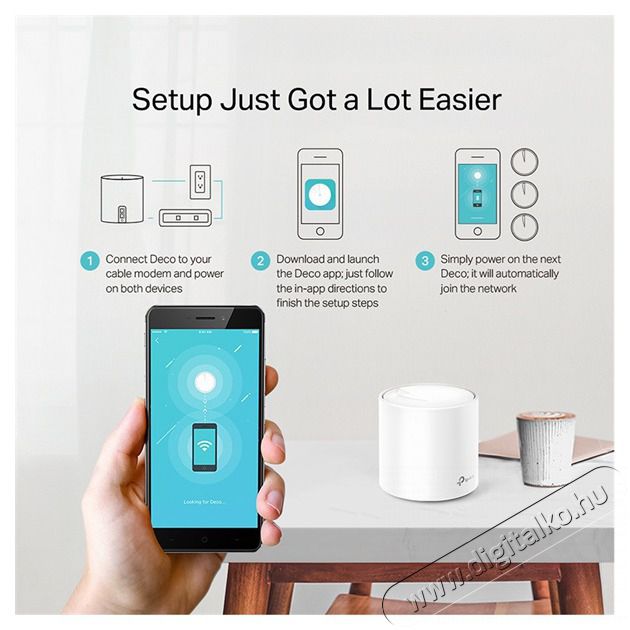 TP-LINK Deco X20 AX1800 Whole Home Mesh Wi-Fi 6 Vezet&eacute;k n&eacute;lk&uuml;li rendszer (1db-os) Iroda &eacute;s sz&aacute;m&iacute;t&aacute;stechnika - Egy&eacute;b sz&aacute;m&iacute;t&aacute;stechnikai term&eacute;k - 430389