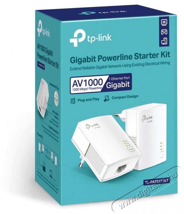 TP-LINK TL-PA7017 KIT JELTOV&Aacute;BB&Iacute;T&Oacute; Iroda &eacute;s sz&aacute;m&iacute;t&aacute;stechnika - H&aacute;l&oacute;zat - Router - 429503